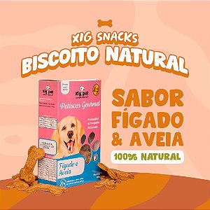 Biscoito Natural para Pets | Sabor Fígado e Aveia | 100% Natural | Sem aditivos