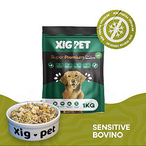 Alimentação 100% Natural sem congelar - Sensitive Bovino - 02 pacotes de 500gr (01kg)