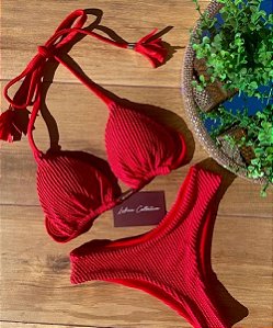 Biquíni Saint Tropez Magenta Texturizado Reversível