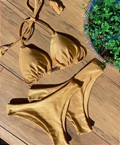 Biquíni Sanit Tropez Dourado Luxury Collection