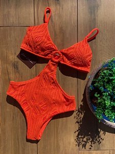 Body Mykonos Renda Orange Neon Handmade Collection