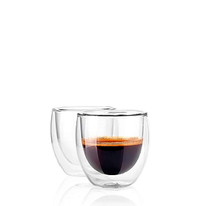 Copo vidro borossilicato 80ml - 2 unidades