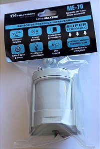 Sensor De Presença Infravermelho Me 70 Marca Tektron