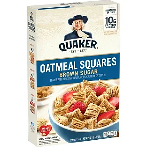 Cereal Quaker Oatmeal Squares – Brown Sugar ( 595g)
