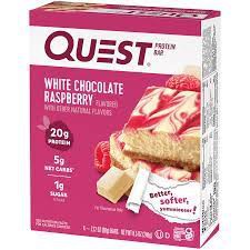 Quest Protein Bar, White Chocolate Raspberry, 20g Protein, 4 Count