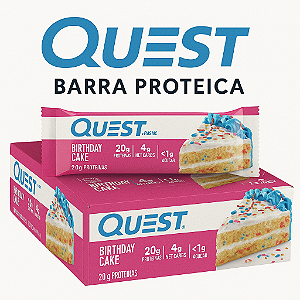 Quest Protein Bar, bolo de aniversário, 21g de proteína, 12Ct