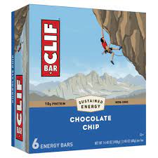 CLIF BAR - Chocolate Chip - Feito com Aveia Orgânica 6 Pack