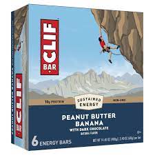 CLIF BAR - Banana Manteiga de Amendoim com Sabor Chocolate Amargo - Feito com Aveia Orgânica 6 ´Packs