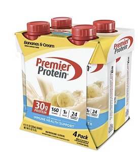 Shake de Proteína Premier, Bananas e Creme, 30g de Proteína