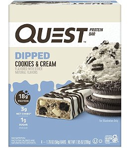 Barra de proteína Cookies $ Cream Quest, 4 unidades