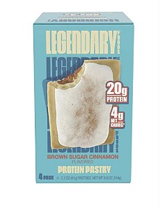 Proteína Legendary Foods, canela com açúcar mascavo, alternativa de barra de proteína sem glúten  4 unidades