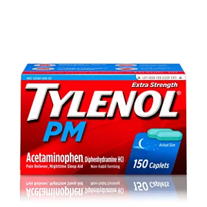 Tylenol PM Extra Strength Pain Reliever & Sleep Aid Caplets 150 Capsulas
