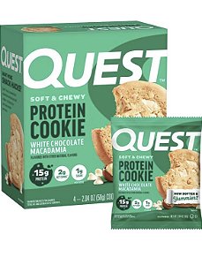 Quest Nutrition White Chocolate Macadamia Protein Cookie (pacote com 4 unidades)