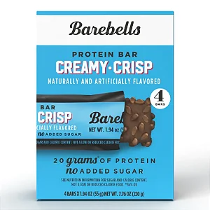 Barras de Proteína Barebells, Sabor Creamy Crisp, 20g de Proteína, 54g, Caixa com 4 Unidades