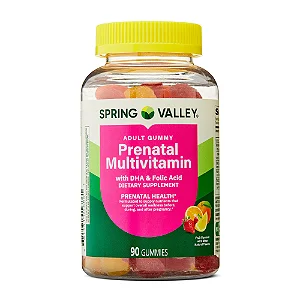 Spring Valley Multivitamínicos Pré-Vitais de Goma com DHA e Ácido Fólico, 90 unid