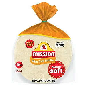 Mission Super Soft White Corn Tortillas, 30 Unidades