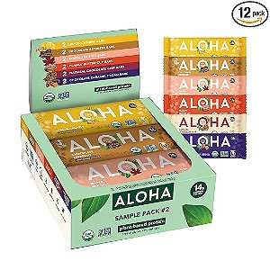 ALOHA Barras de Proteína Vegetal Orgânicas Kit Degustação (2ª Edição) | 12 Barras | Veganas | Baixo Açúcar | Sem Glúten | Baixo Carboidrato | Sem OGM