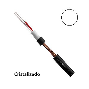 Cabo Microfone Balanceado Sonorização AF(E) 2 x 0,20mm 2 - Branco rolo com 100 metros - Cristalizado