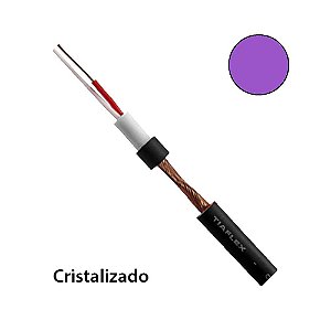 Cabo Microfone Balanceado Sonorização AF(E) 2 x 0,20mm 2 - Violeta rolo com 100 metros Cristalizado