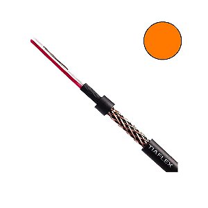 Cabo Microfone Balanceado Noiselless AF(T) 2 x 22 AWG (2x0,30mm2) - Laranja rolo com 100 metros