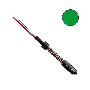 Cabo Microfone Balanceado Noiselless AF(T) 2 x 22 AWG (2x0,30mm2) - Verde rolo com 100 metros