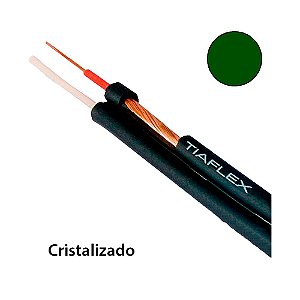 Cabo de Áudio Estéreo 2 x 0,20mm 2 - Verde - rolo com 100 mts