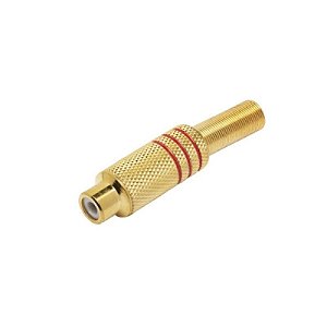 Conector Rca Femea Vermelho