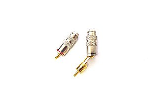 Conector RCA profissional  blindado banhado a ouro o par