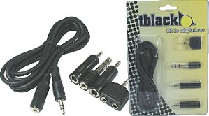 Kit de adaptadores para audio com cabo 1,80m