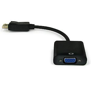 Cabo DisplayPort Macho Para Vga Fêmea 15Cm