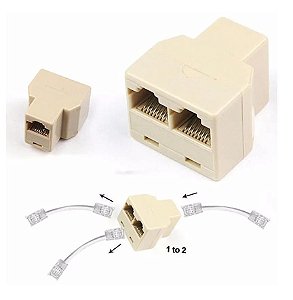 Divisor Rj45 Tri-fêmea Para Redes