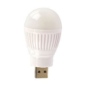 Mini Lampada Usb De Led Cor Branca