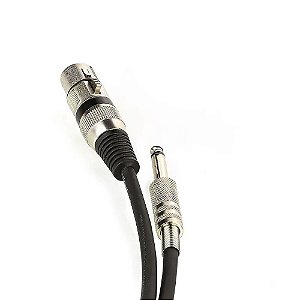 Cabo P10 Para Xlr Fêmea Microfone 5 Metros Blindado