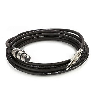 Cabo P10 Mono  x  XLR Fêmea blindado 15 mts – jc.cabos