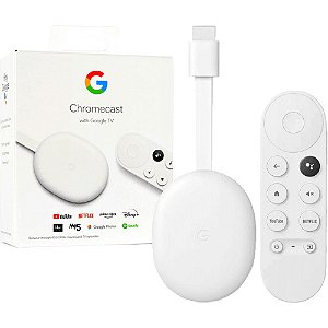 Chromecast 4 Google Tv Branco Wi-fi Hdmi 4k