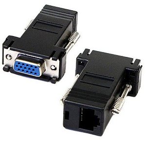 Extensor VGA femea  RJ45 até 20 metros o par