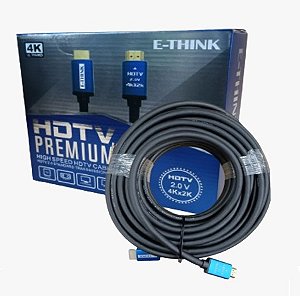 Cabo HDMI 2.0 4K UltraHD blindado 19 pinos -  E-tink 5 metros