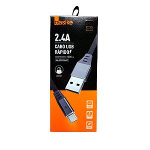 Cabo Basike - USB V8 - 2.4A - 1 Metro