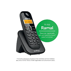 TELEFONE SEM FIO INTELBRAS TS 3111 - RAMAL