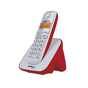Telefone sem fio intelbras ts 3110 branco/vermelho