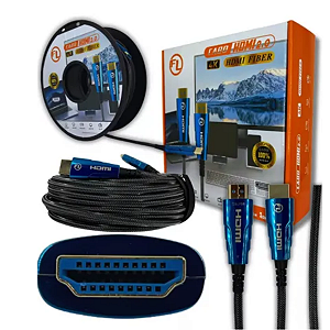 Cabo Hdmi 2.0 4k Fibra Optica Com Malha - 70 Metros