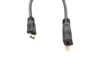 Cabo Mini HDMI para HDMI femea 30cm High Speed