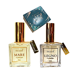 Kit Natal Perfumes Masculinos Legno + Mare Aromá