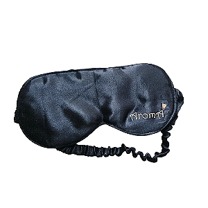 Máscara para Dormir de Cetim Preto Aromá – Momento de Relaxar