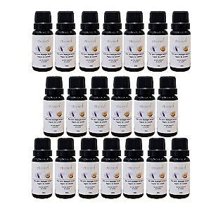 Kit 20 Mini Óleos de Massagem Vegano de Lavanda 20ml Aromá