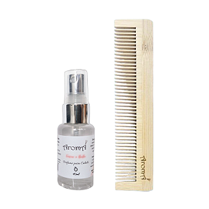 Kit Perfume para Cabelo + Pente de Bambú Aromá