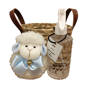 Kit Nascimento Menino Aromá com Cesto de Carnaúba – 3 itens