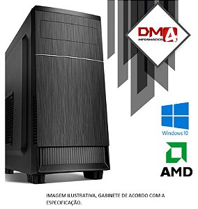 Computador Home Office AMD Ryzen 5 4650GE, 8GB DDR4, SSD NVME 256GB, Wi-Fi