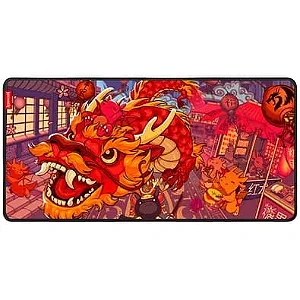 Mousepad Gamer Redragon Flick XL Special Edition Festival do Dragão, 400x900mm, Vermelho, P032FD