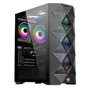 Gabinete Gamer Draxen Ithnan, Mid Tower, ARGB, Vidro Temperado - Preto S/Fan